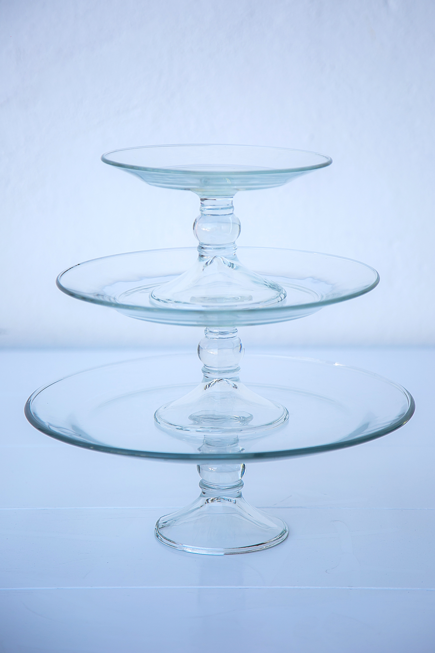 Torre 3 Pisos de Vidrio para centros de mesa renta en Monterrey